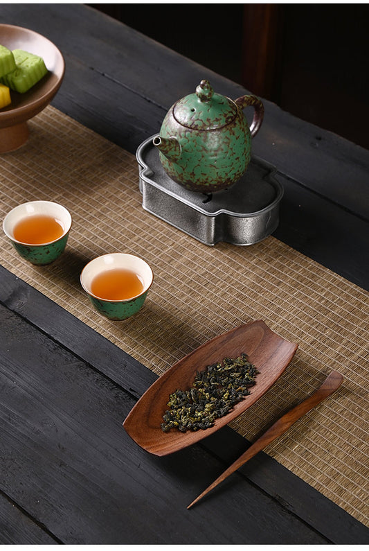 Walnut tea spoon set of two tea spoons