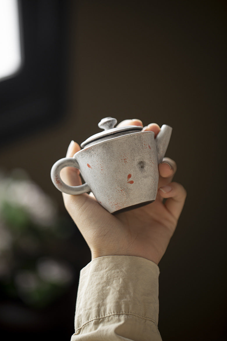 Wind powder tea pot hand-painted underglaze color tea pot single pot Kung Fu tea set for home use