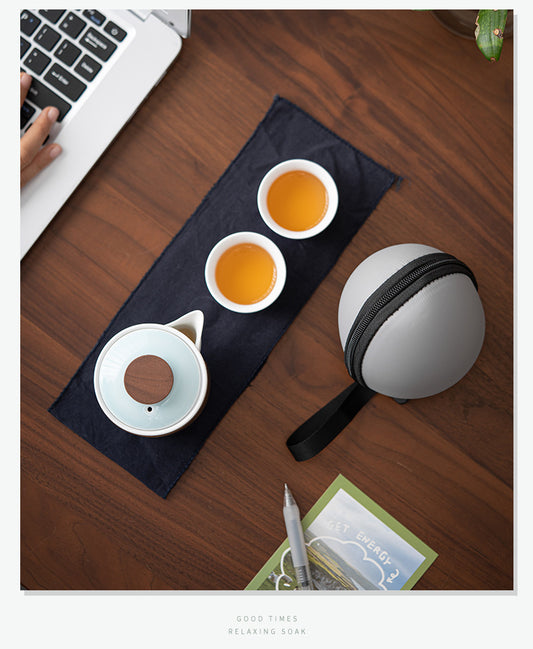 Outdoor travel tea set with simple and portable Kuaike cup Kung Fu tea set