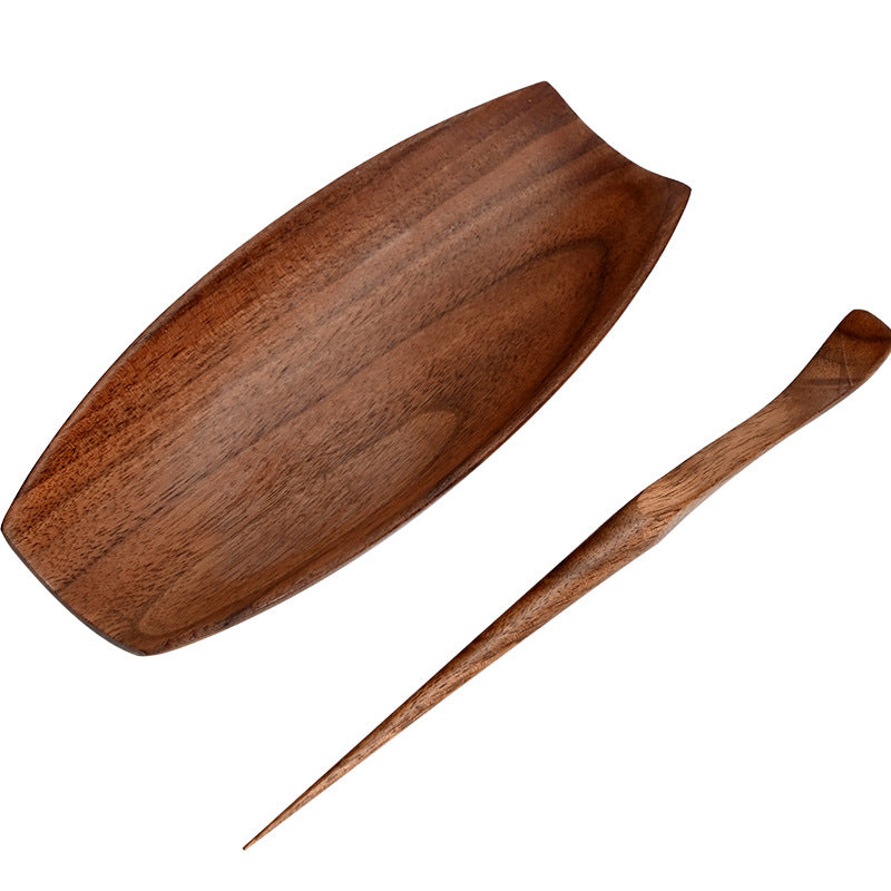 Walnut tea spoon set of two tea spoons
