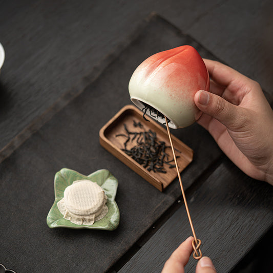 Creative Ceramic Shoutao Tea Jar Storage Jar Mini Jar Kung Fu Tea Set